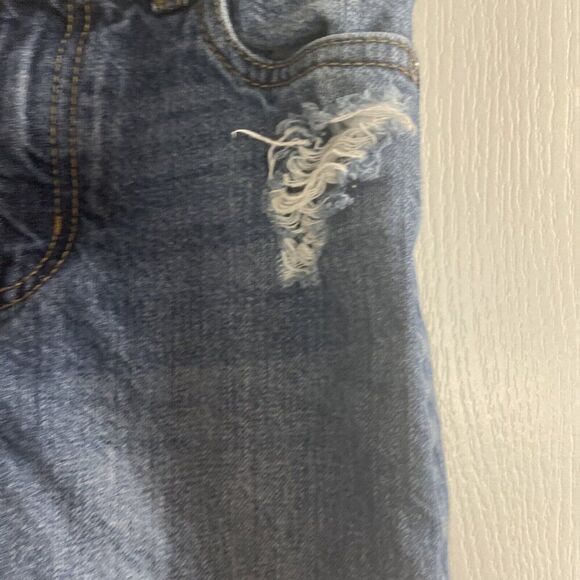 OSHKOSH B’Gosh Girls Jean Shorts Size 6 Destressed Adorable Knee Back to school - Picture 4 of 16